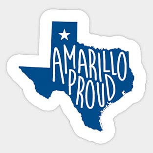 Amarillo Proud (Blue Ink) Sticker